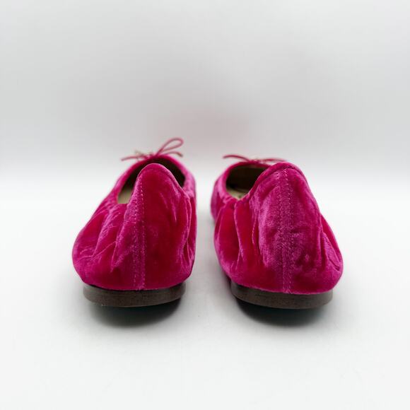 SAM EDELMAN Womens Felicia Ballet Flats US 11 EU 42 Pink Velvet Round Toe NIB - Picture 11 of 15